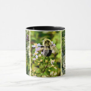 Bee with flowers mug. mug
