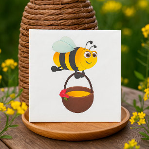 Bee With Honey Napkin