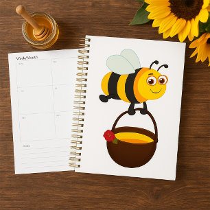 Bee With Honey Spiral Planner