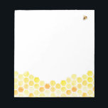 Bee with Honeycomb Notepad<br><div class="desc">This notepad is perfect for a bee-themed bridal shower, featuring a beautiful honeycomb pattern and cute little bees. The customisable design allows you to add your personalised touch to make it truly unique. This notepad is made of high-quality materials and is perfect for jotting down notes, to-do lists, and more....</div>