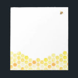 Bee with Honeycomb Notepad<br><div class="desc">This notepad is perfect for a bee-themed bridal shower, featuring a beautiful honeycomb pattern and cute little bees. The customisable design allows you to add your personalised touch to make it truly unique. This notepad is made of high-quality materials and is perfect for jotting down notes, to-do lists, and more....</div>