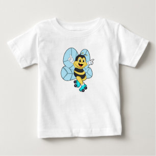 Bee with Roller skates Baby T-Shirt