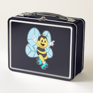 Bee with Roller skates Metal Lunch Box