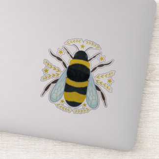 Bee with stars and leaves