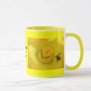 Bee Within Zucchini Flower Mug