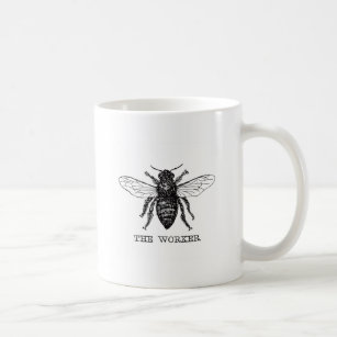 Bee Worker Honey Black Bumblebee Coffee Mug