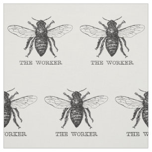 Bee Worker Honey Black Bumblebee Fabric