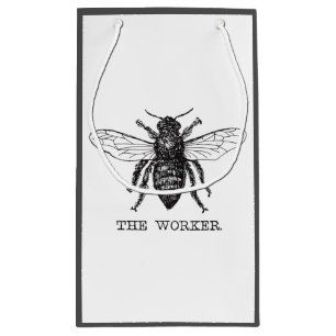 Bee Worker Honey Black Bumblebee Small Gift Bag