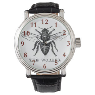 Bee Worker Honey Black Bumblebee Watch