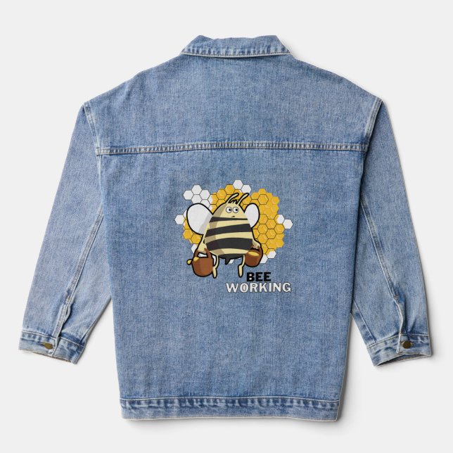 bee working denim jacket (Back)