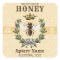 Bee Wreath and Crown Honey Jar 3 SQUARE