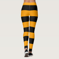 Bee Yellow and Black Striped Leggings