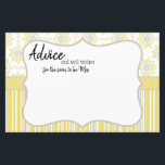 Bee Yellow and Grey Geometric Advice Card<br><div class="desc">Celebrate with our honey bee collection in fun soft yellows and grey. Matching items to complete your event collection are available in our Zazzle store!</div>