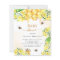 Bee yellow floral budget baby shower invitation