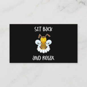 Bee Yoga Sit Back And Relax Business Card