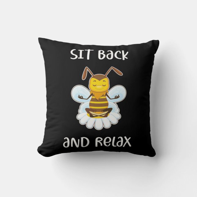 Bee Yoga Sit Back And Relax Cushion (Front)