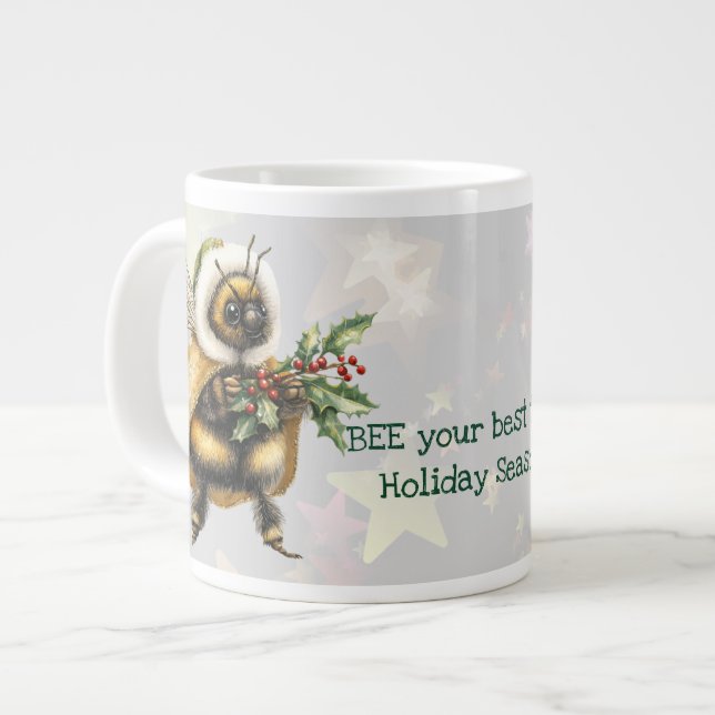 BEE Your Best This Holiday Season Large Coffee Mug (Front Left)