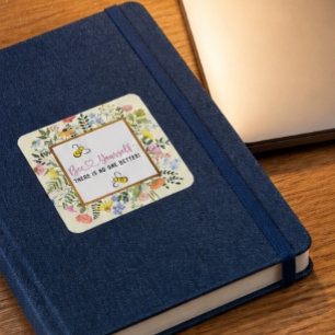 Bee Yourself Motivational Square Sticker