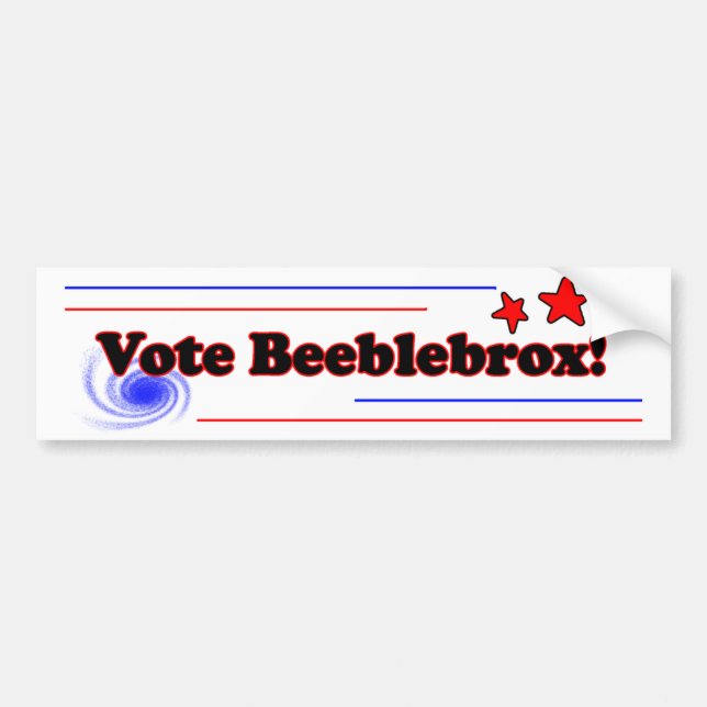 beeblebrox bumper bumper sticker (Front)