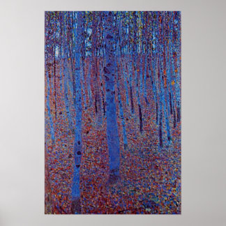 Beech Forest by Gustav Klimt Poster