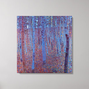 Beech Forest by Gustav Klimt, Vintage Art Nouveau Canvas Print