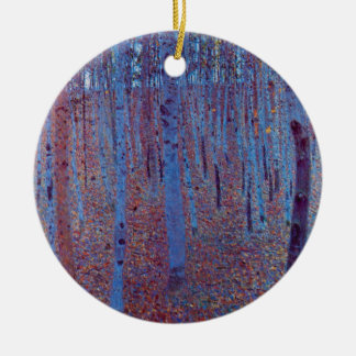 Beech Forest by Gustav Klimt, Vintage Art Nouveau Ceramic Tree Decoration