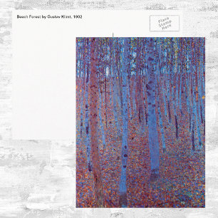 Beech Forest by Gustav Klimt, Vintage Art Nouveau Postcard