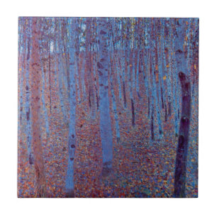 Beech Forest by Gustav Klimt, Vintage Art Nouveau Tile