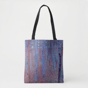 Beech Forest by Gustav Klimt, Vintage Art Nouveau Tote Bag