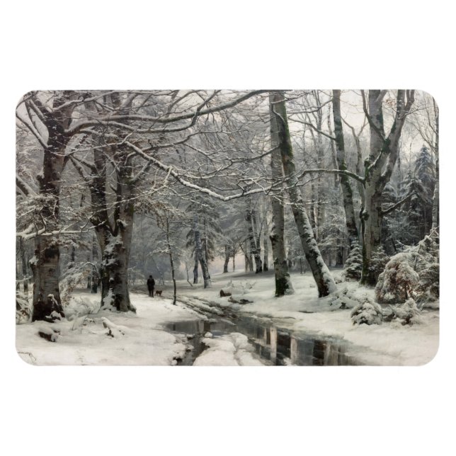Beech Forest, Winter by Anders Andersen-Lundby Magnet (Horizontal)