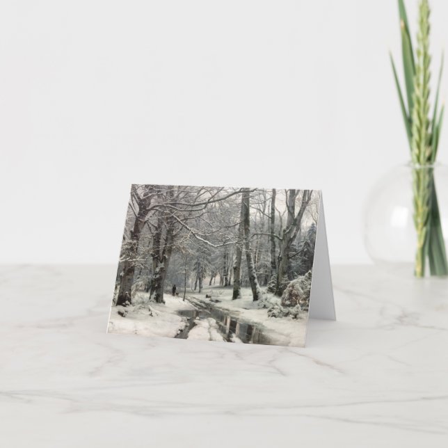 Beech Forest, Winter by Anders Andersen-Lundby Thank You Card (Front)