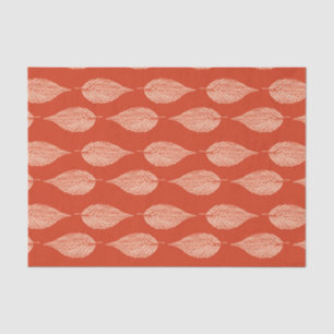 Beech Leaf Chalk Print, Mandarin Orange Tissue Paper