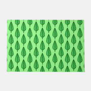 Beech Leaf Pattern, Shades of Green Doormat