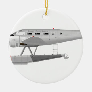 Beech Model 18 on Floats Ceramic Tree Decoration