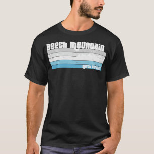 Beech Mountain North olina NC Retro Skiing Hiking T-Shirt