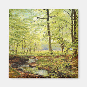 Beech trees in springtime, Christian Zacho Magnet