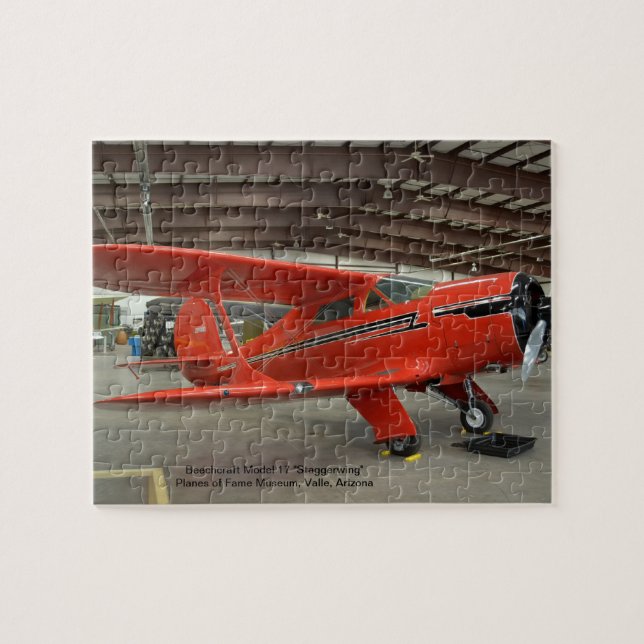 Beechcraft Model 17 "Staggerwing" - Jigsaw Puzzle (Horizontal)