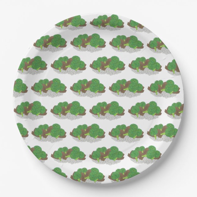 Beef and Broccoli Chinese Takeaway Takeout Food Paper Plate (Front)