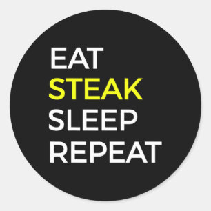 Beef And Steak T Shirt Classic Round Sticker