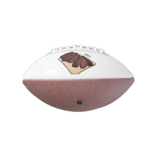 Beef brisket cartoon illustration american football