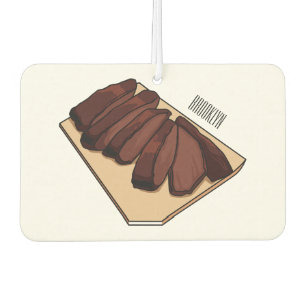 Beef brisket cartoon illustration car air freshener