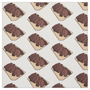Beef brisket cartoon illustration fabric