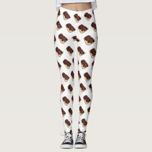 Beef brisket cartoon illustration leggings
