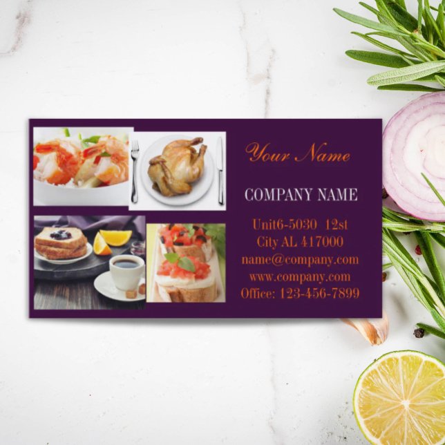 Beef burger sandwich chicken private chef catering business card (Beef burger sandwich chicken private chef catering business card)