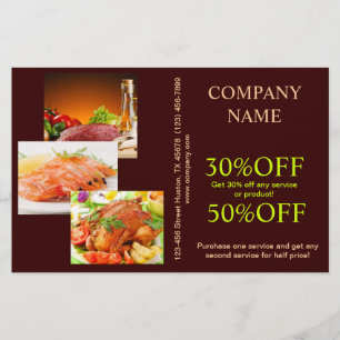 Beef burger sandwich chicken private chef catering flyer