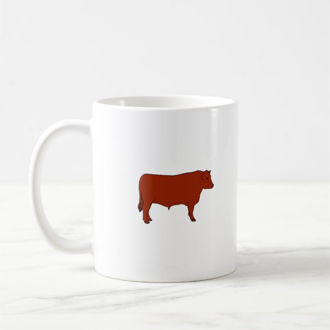 Beef Cattle - Red Angus Bull Coffee Mug (Left)