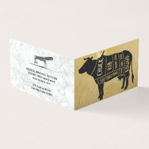 Beef Diagram   Butchers Knife Business Card