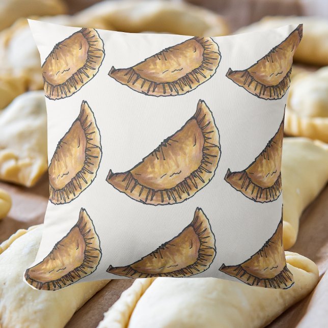 Beef Empanadas Spanish Latin American Food Pastry Cushion (Empanada pillow)