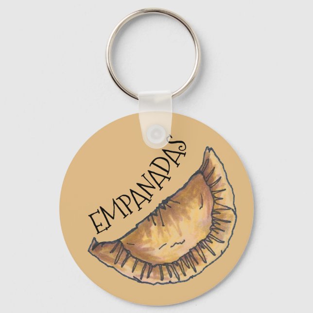 Beef Empanadas Spanish Latin American Food Pastry Key Ring (Front)
