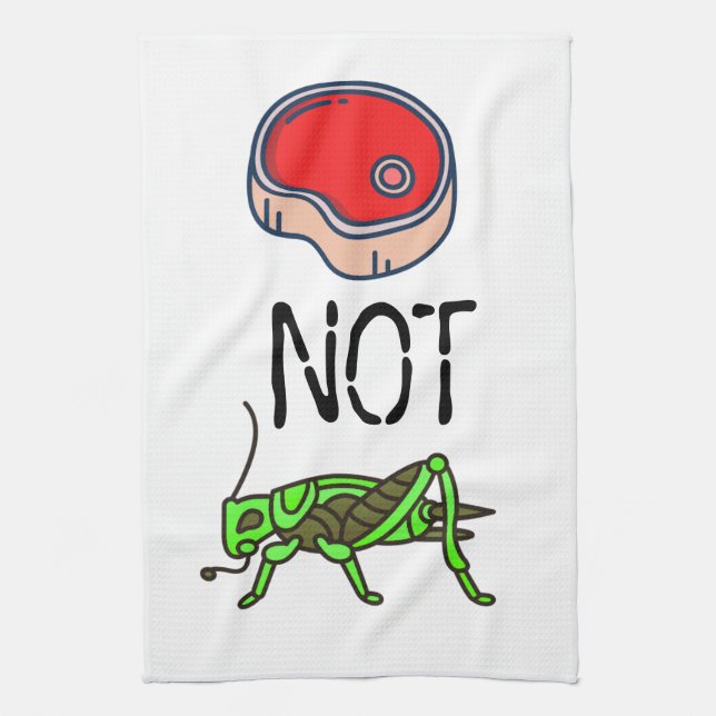 BEEF NOT BUGS Kitchen Towel (Vertical)